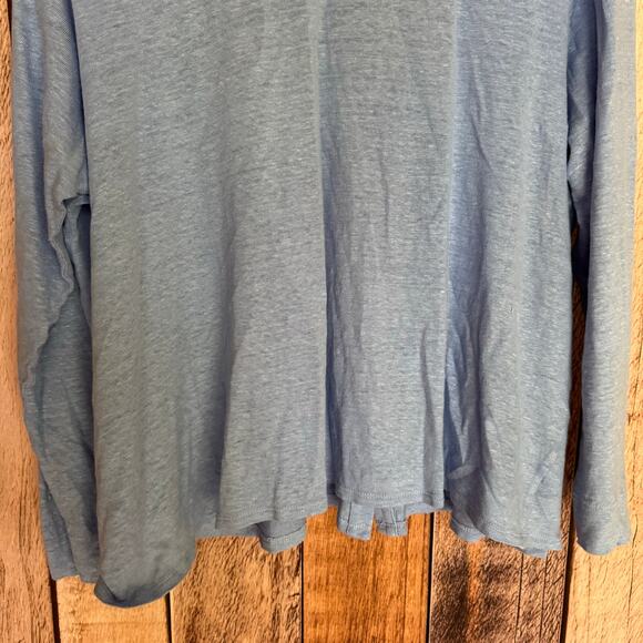 J. Jill Shirt Love Linen Button Down Relaxed Fit Coastal Blue Basic Plus Size 2X - Picture 6 of 9